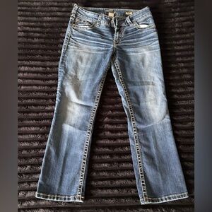 Silver Jeans Light Blue Suki Capris